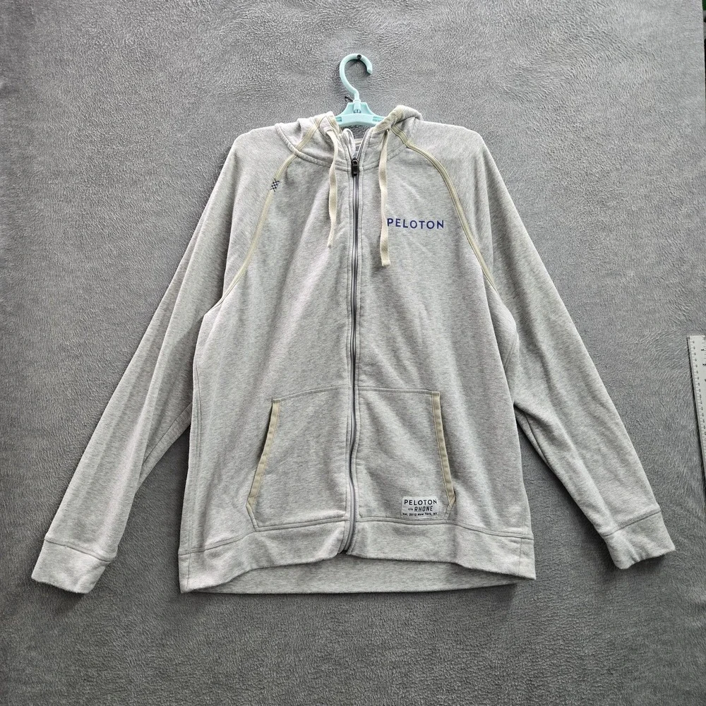 Rhone‎ X Peloton Men Hoodie XL Gray Logo Embroidery Graphic Print